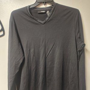 Murano Men's Liquid Luxury Black Long Sleeve Tshirt XL Cotton